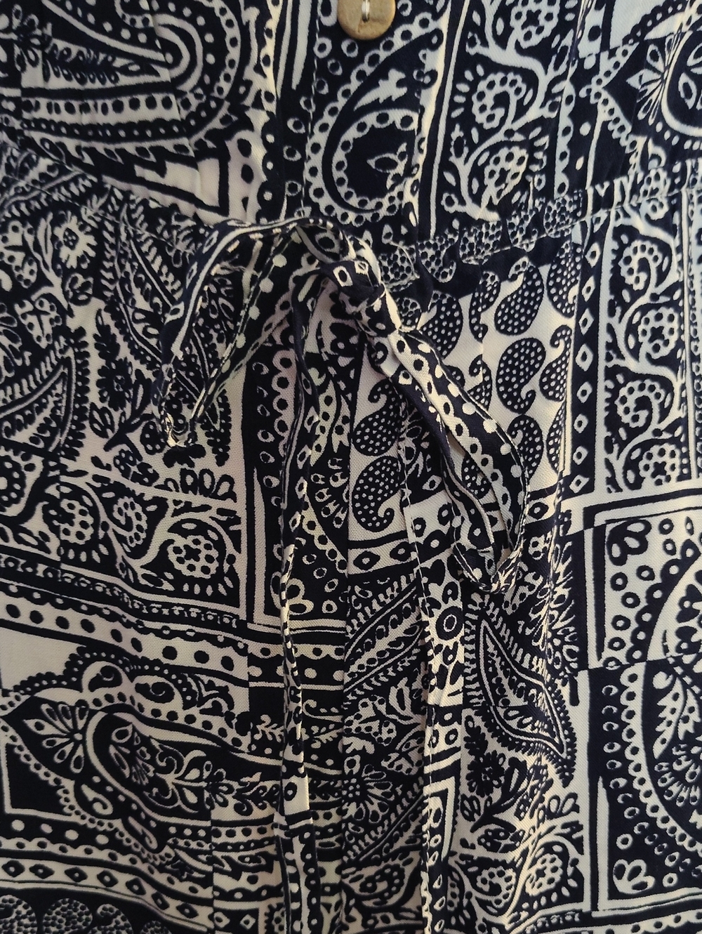 Asuwish Women's Paisley Print Wide-Leg Jumpsuit.Size L - Picture 6 of 14